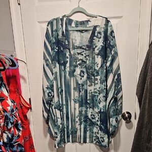 Catherines Blue and White Blouse